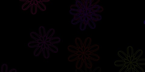 Dark Green, Red vector pattern with abstract shapes.