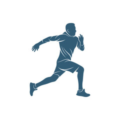 Fototapeta na wymiar Man runner athletic logo design vector. Icon Symbol. Template Illustration. Creative design