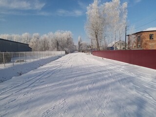 snow covered bridge