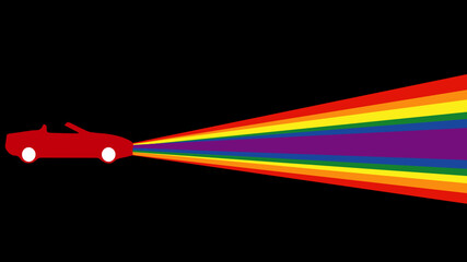 Auto luces lgbt background