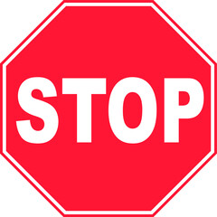 stop sign isolated on white