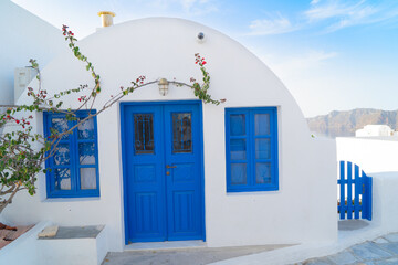 beautiful details of Santorini island, Greece