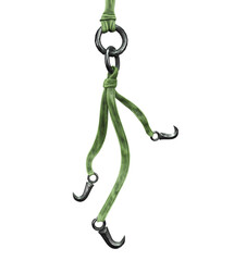 shuriken with cloth on white background 3d render