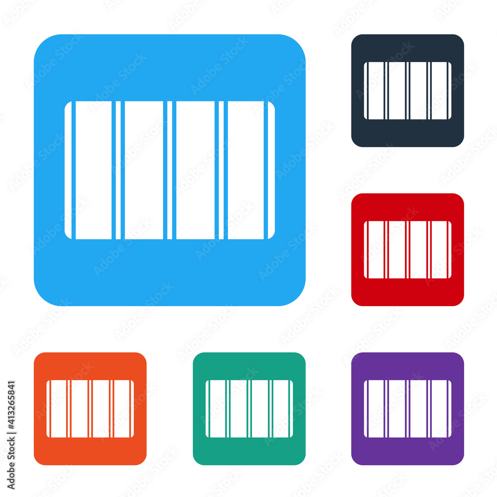 Poster white color palette guide icon isolated on white background. modular grid. set icons in color square