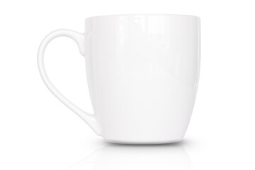 White mug isolated on white background