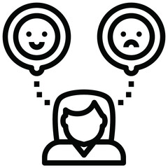 think analysis icon for graphic design job application website report and other design job