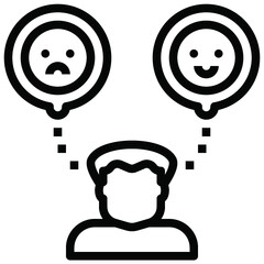 think analysis icon for graphic design job application website report and other design job