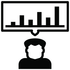 think analysis icon for graphic design job application website report and other design job