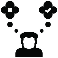 think analysis icon for graphic design job application website report and other design job