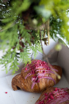 Saint Valentine's Croissant with Pink Ruby Chocolate in a Box