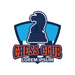 chess logo with text space for your slogan tag line, vector illustration