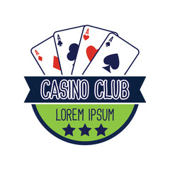 poker casino logo with text space for your slogan tag line, vector illustration