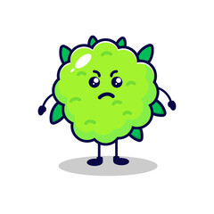 Weeds angry cute character illustration