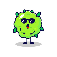 Weeds cool cute character illustration
