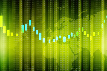 2d rendering Stock market online business concept. business Graph 