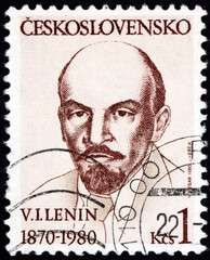 Postage stamp Czechoslovakia 1980 Vladimir Illyich Lenin, Communist, Politician