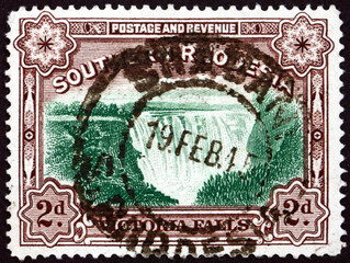 Postage stamp Southern Rhodesia 1941 Victoria falls