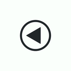 Play button icon in trendy flat style isolated on grey background. Play symbol for your web site design, logo, app, UI. Vector illustration