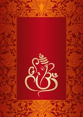 Ganesha, wedding card, royal Rajasthan, India	