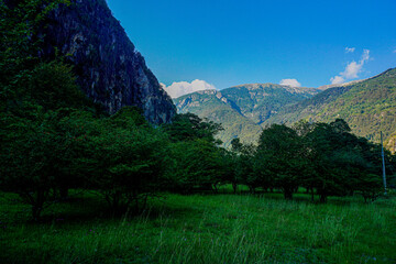 Mountain panorama between Gordevio and Avegno, Switzerland
