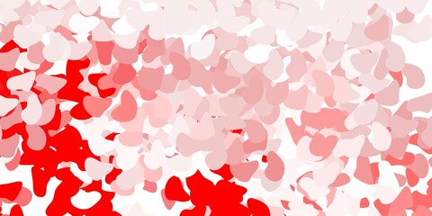 Light red vector backdrop with chaotic shapes.