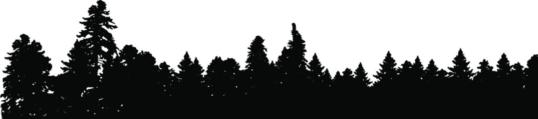 Forest silhouette - vector EPS 10 illustration.