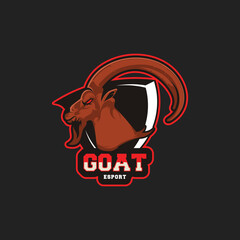 goat Esport mascot logo template Vector