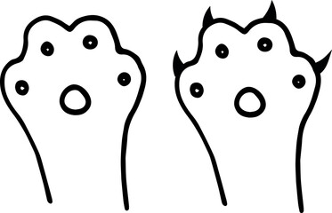 Cute outline Paws