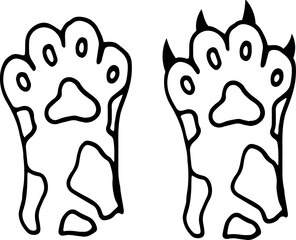 Cute outline Paws