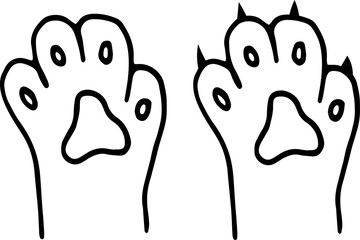 Cute outline Paws
