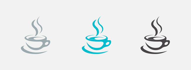 Coffee cup logo template vector set icons design.