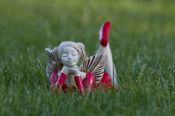 little child on the grass