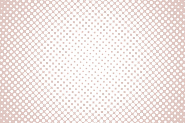 Pop art creative concept colorful comics book magazine cover. Polka dots beige background. Cartoon halftone retro pattern. Abstract template design for poster, card, sale banner, empty bubble.