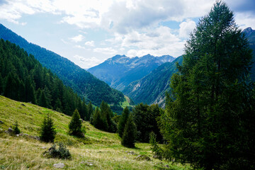 Fototapeta na wymiar Beautiful view over the Lavizzara valley near Fusio, Switzerland
