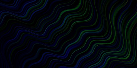 Light Blue, Green vector backdrop with bent lines.