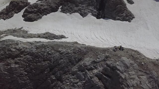 Aerials of Swiss Steingletscher and its suroundings