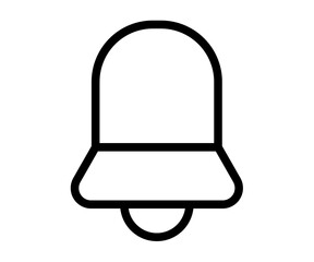 notification bell notice single isolated icon with outline line style