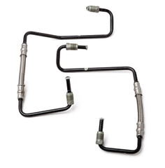 A two metal brake pipes are part of the vehicle’s brake system, which supplies brake fluid under pressure to the service brake cylinders or calipers on wheels. Spare parts for sale in auto service.