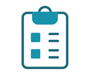 clipboard checklist task single isolated icon with solid line style vector