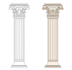 ANCIENT ROMAN AND HISTORICAL CLASSIC DECORATIONS GOTHIC COLUMNS AND FRIEZES IN ANCIENT VETIAN STYLE