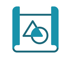 concept blueprint planning isolated icon with solid line style
