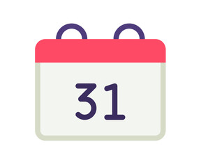 calendar date schedule single isolated icon with flat style