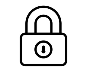 padlock security protect single isolated icon with outline line style