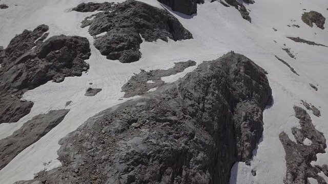 Aerials of Swiss Steingletscher and its suroundings