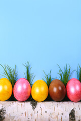 Easter Eggs on a green grass