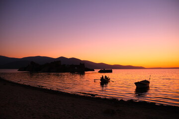 Fisherman in Herakleia sunset