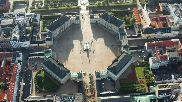 Flight over Amalienborg - Danish royal family palace