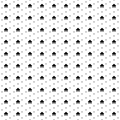 Square seamless background pattern from geometric shapes are different sizes and opacity. The pattern is evenly filled with black kennel symbols. Vector illustration on white background