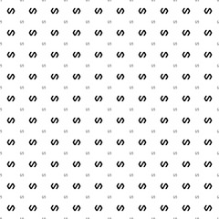 Square seamless background pattern from black polymer symbols are different sizes and opacity. The pattern is evenly filled. Vector illustration on white background