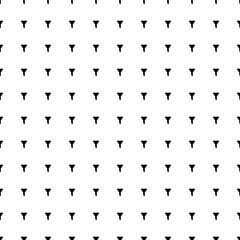 Square seamless background pattern from geometric shapes. The pattern is evenly filled with black funnel symbols. Vector illustration on white background